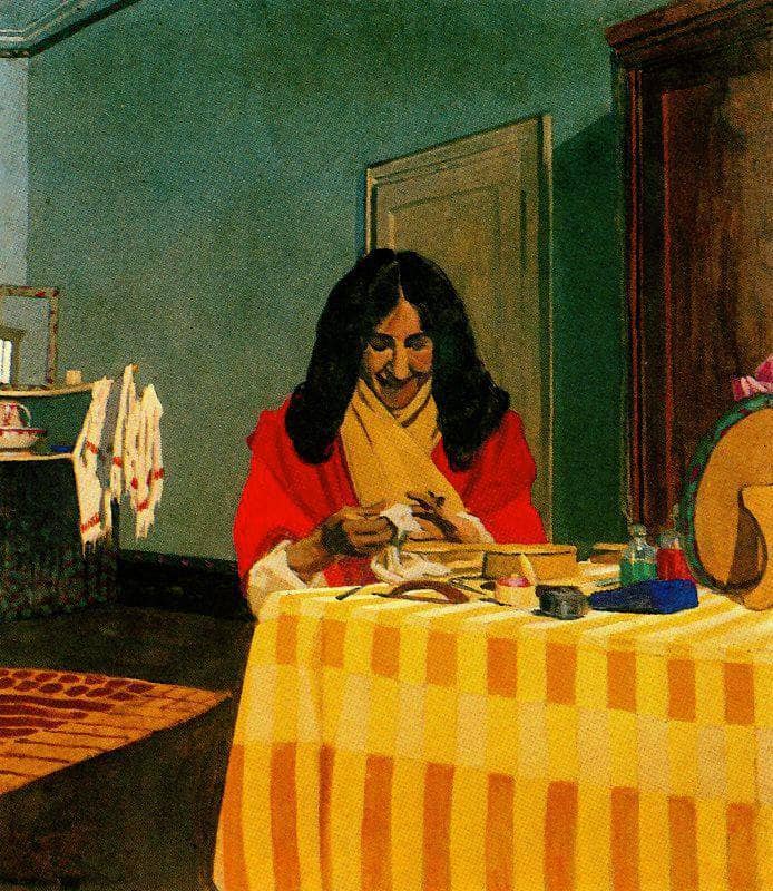 Mme. Felix Vallotton by Felix Vallotton — hand-painted portrait oil painting reproduction on canvas