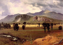 Moat Mountain Intervale, New Hampshire by Albert Bierstadt — hand-painted botanical oil painting reproduction on canvas
