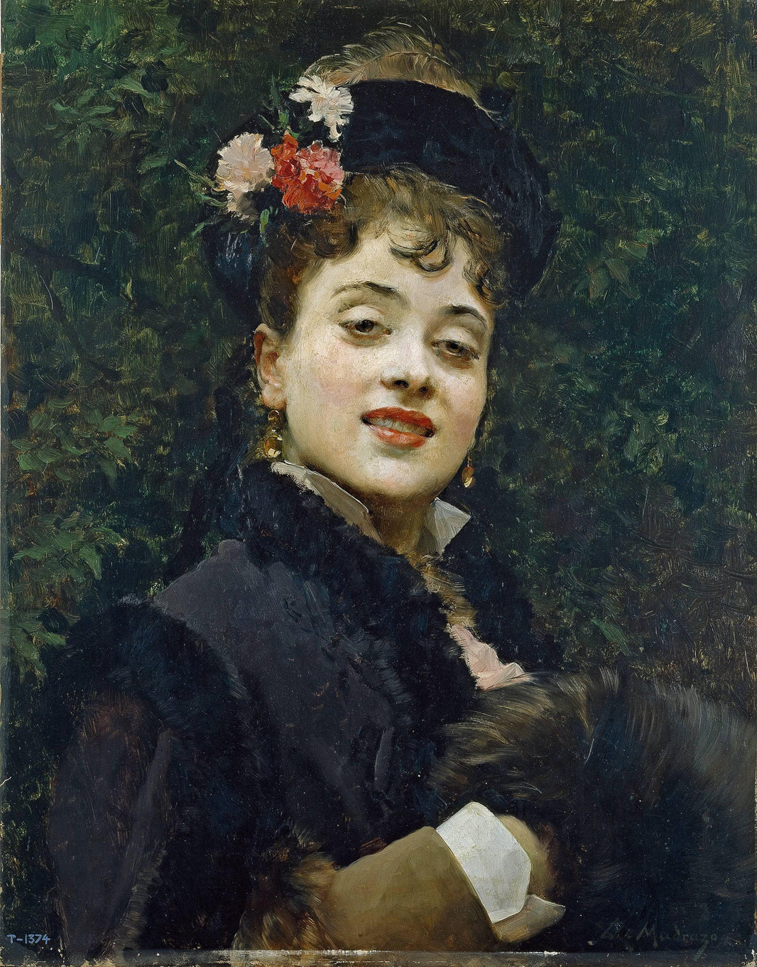 Model Aline Masson by Raimundo de Madrazo — hand-painted portrait oil painting reproduction on canvas