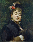 Model Aline Masson by Raimundo de Madrazo — hand-painted portrait oil painting reproduction on canvas