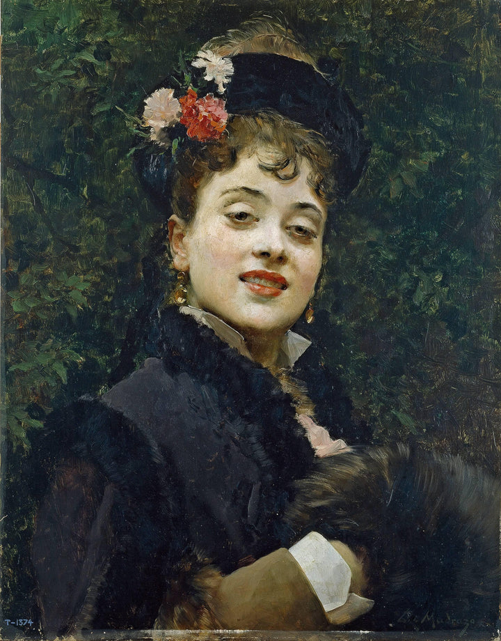 Model Aline Masson by Raimundo de Madrazo — hand-painted portrait oil painting reproduction on canvas