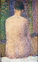 Model from the Back by Georges Seurat — male oil painting wall art, Pointillism