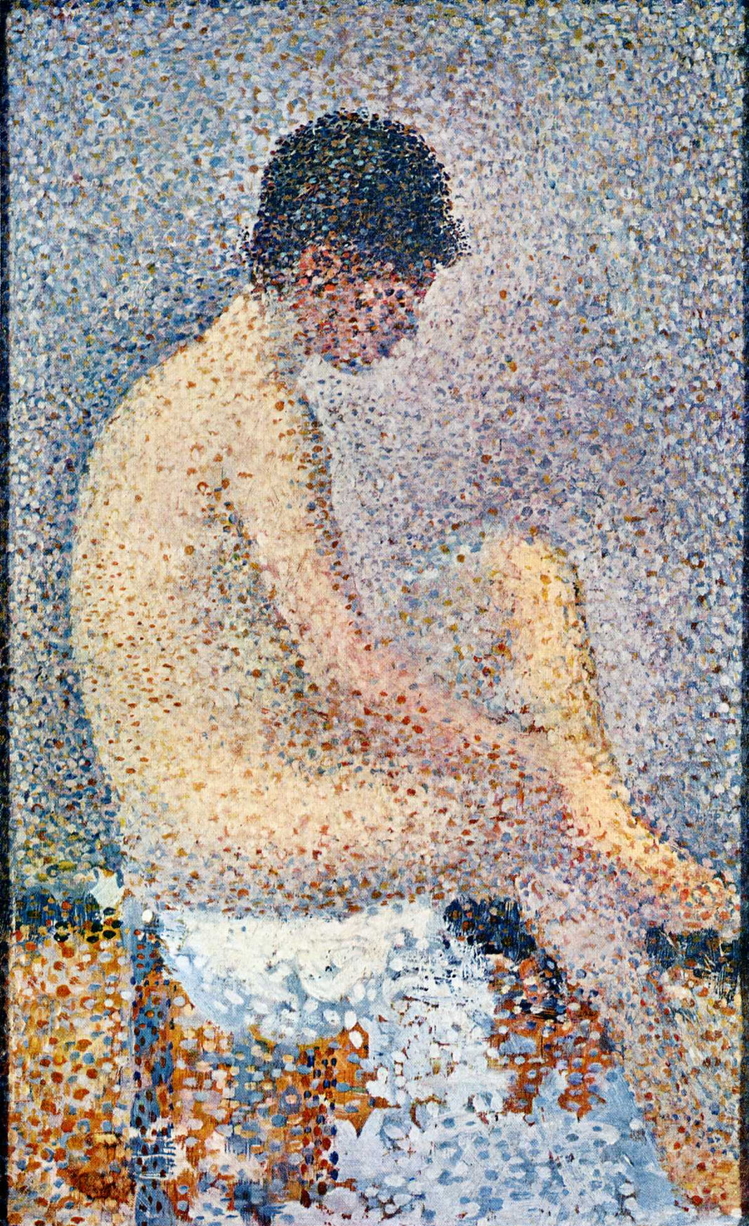 Model in Profile by Georges Seurat — hand-painted eco oil painting reproduction on canvas