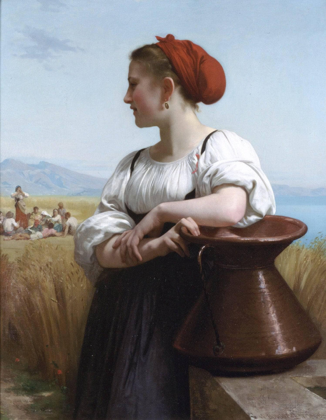 Moissoneuse by William-Adolphe Bouguereau — hand-painted portrait oil painting reproduction on canvas