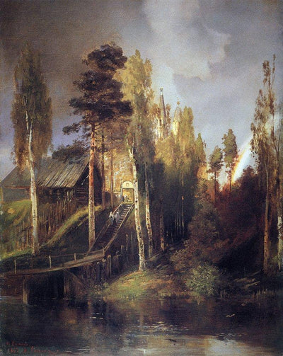 Monastery Gates by Aleksey Savrasov — oil painting reproduction