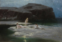 Mondnacht Am Meer by Hermann Hendrich — hand-painted seascapes oil painting reproduction on canvas