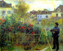 Monet painting in his garden at Argenteuil by Pierre-Auguste Renoir — urban oil painting wall art, Impressionism