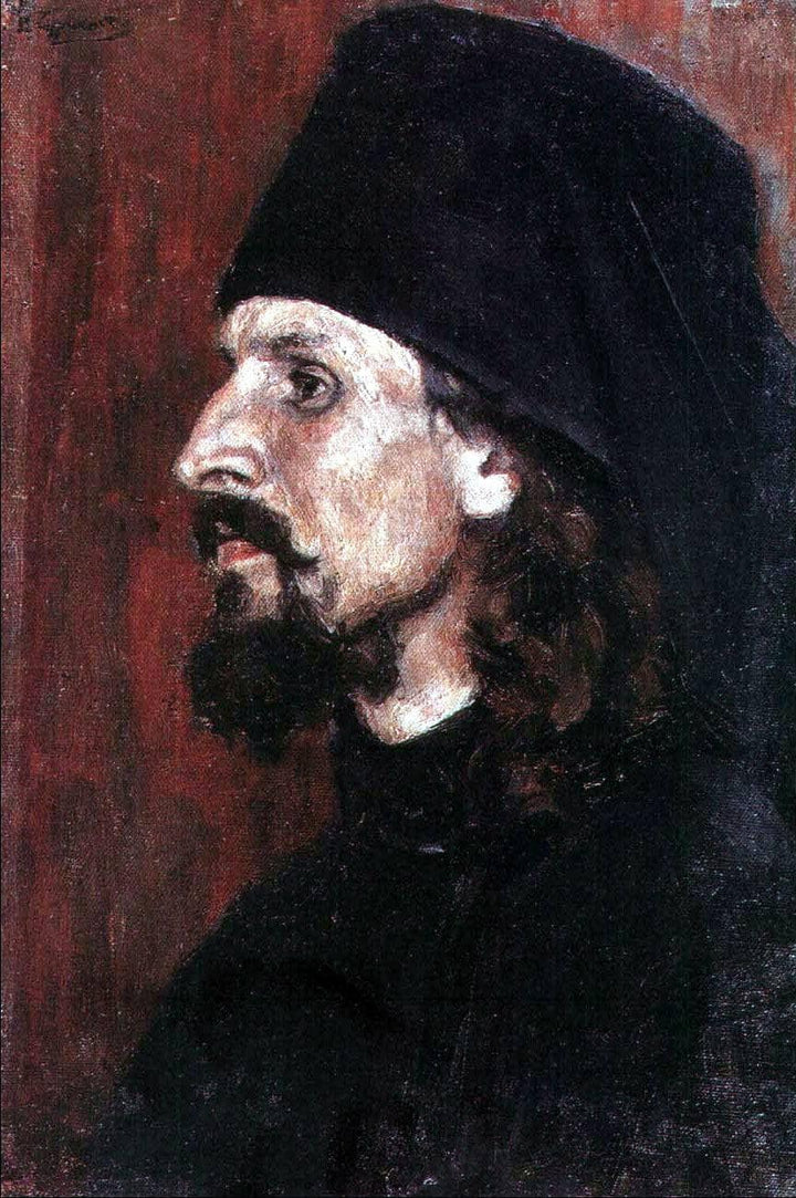 Monk by Vasily Surikov — hand-painted portrait oil painting reproduction on canvas
