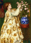 Monna Rosa by Dante Gabriel Rossetti — hand-painted botanical oil painting reproduction on canvas