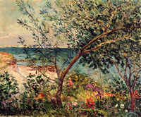 Monsieur Maufra's Garden by the Sea by Maxime Maufra — hand-painted botanical oil painting reproduction on canvas