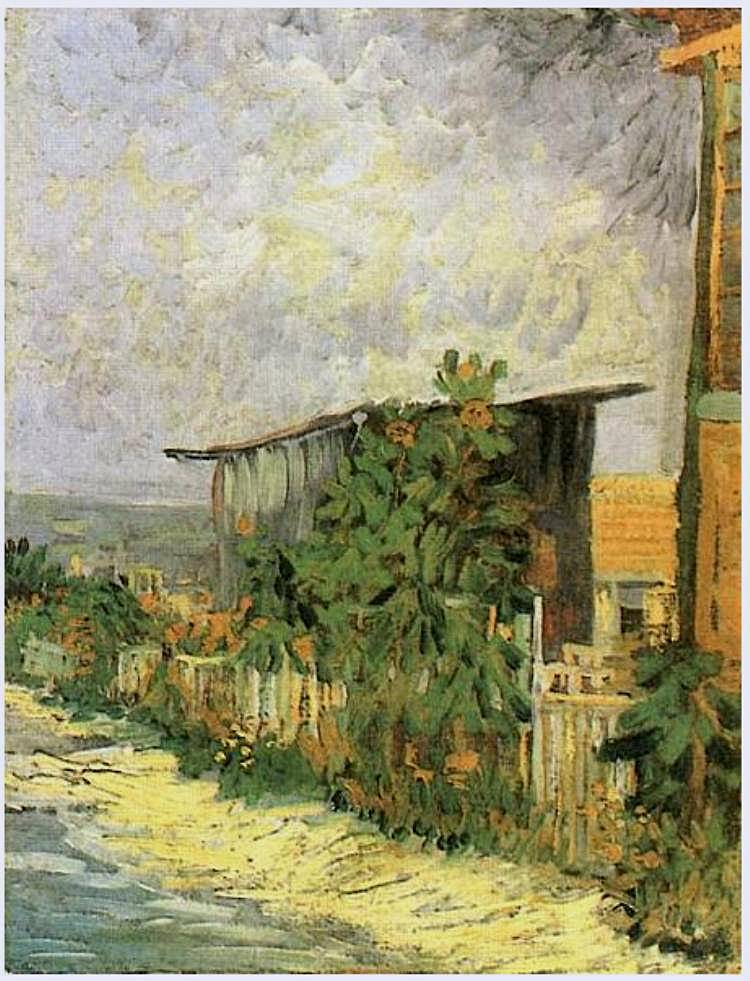 Montmartre Path with Sunflowers - Vincent van Gogh