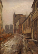 Montmartre by Pierre-Jacques Pelletier — hand-painted architectural oil painting reproduction on canvas