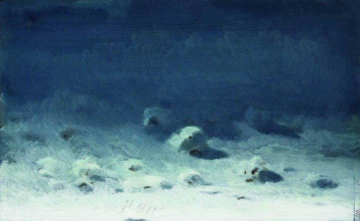 Moonlight Night. Winter by Arkhyp Kuindzhi — hand-painted landscape oil painting reproduction on canvas