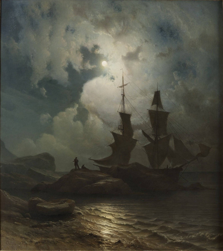 Moonlight on the Norwegian Coast - Knud Baade