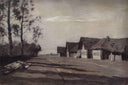 Moonlit Night. A Village by Isaac Levitan — seascapes oil painting wall art, Realism