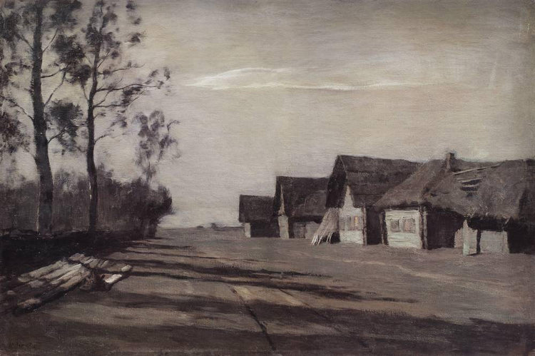 Moonlit Night. A Village - Isaac Levitan