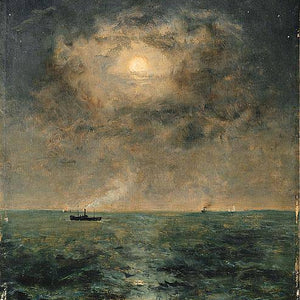 Moonlit seascape by Alfred Stevens — Oil Painting Reproduction