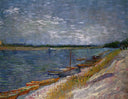 Moored Boats by Vincent van Gogh — ships oil painting wall art, Neo Impressionism