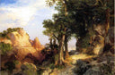 On the Berry Trail, Grand Canyon of Arizona by Thomas Moran — hand-painted botanical oil painting reproduction on canvas
