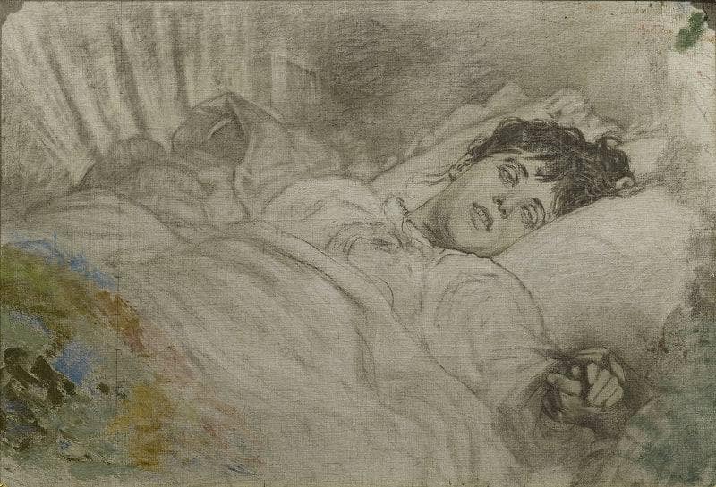 Happy sunrise by Angelo Morbelli — hand-painted portrait oil painting reproduction on canvas