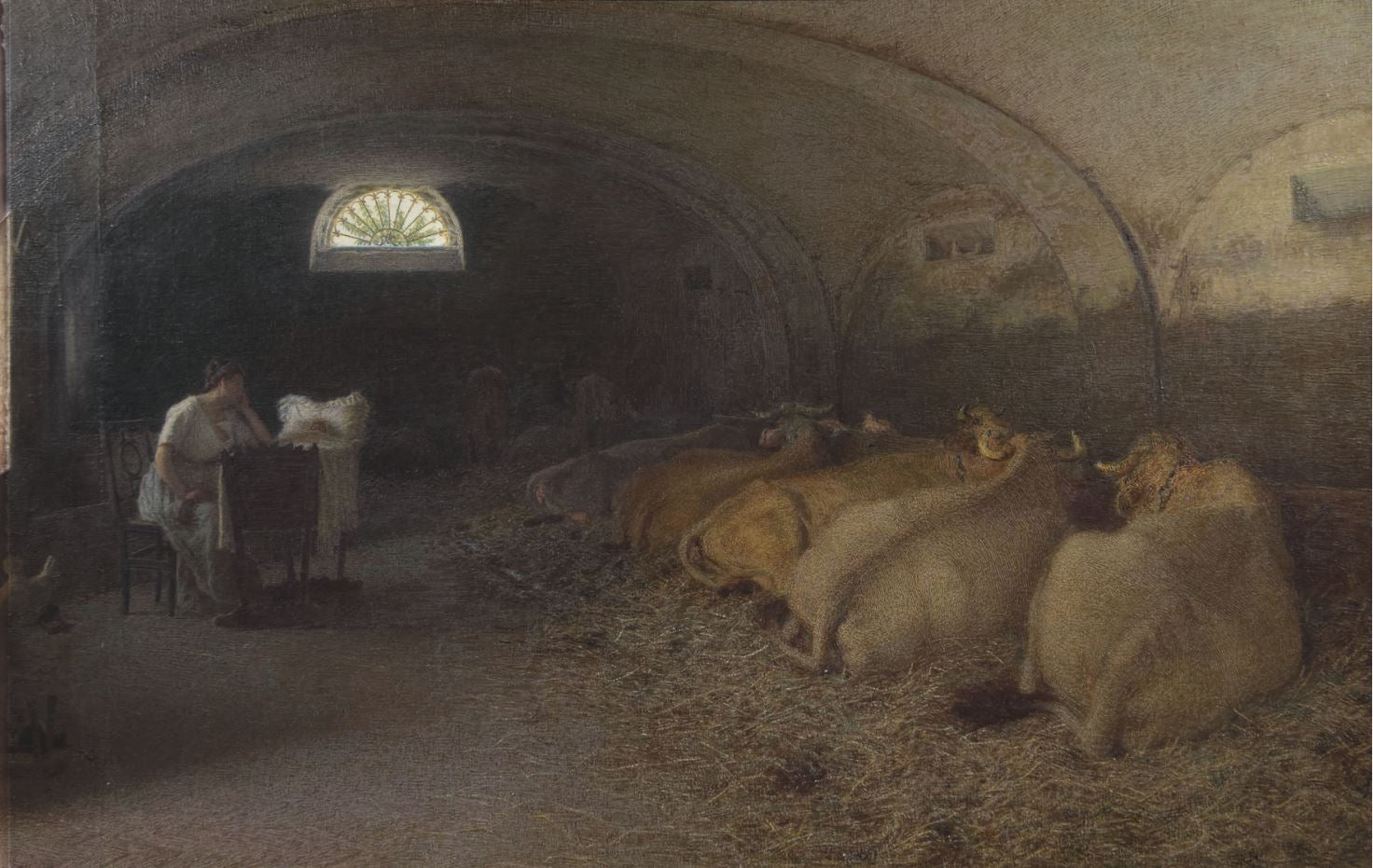 Peace. The stable - Angelo Morbelli