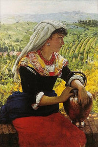 Portrait of his wife in Monferrato tradional costume