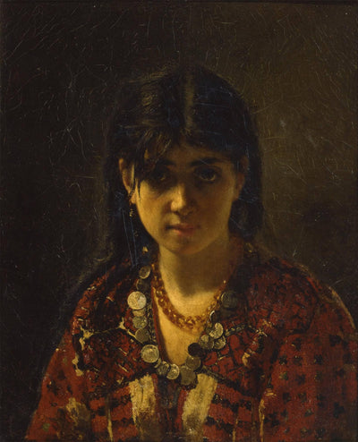 Mordovian girl by Alexei Harlamoff — oil painting reproduction