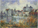Moret on Loing Autumn by Gustave Loiseau — hand-painted architectural oil painting reproduction on canvas