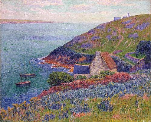 Port Manech by Henry Moret — hand-painted landscape oil painting reproduction on canvas