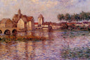 Moret sur Loing by Alfred Sisley — hand-painted architectural oil painting reproduction on canvas