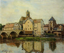 Moret sur Loing, Morning by Alfred Sisley — hand-painted architectural oil painting reproduction on canvas