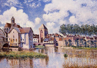 Moret sur Loing the Porte de Bourgogne by Alfred Sisley — hand-painted architectural oil painting reproduction on canvas
