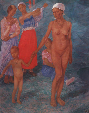 Morning: Women Bathing - Kuzma Petrov-Vodkin