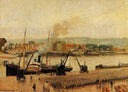 Morning, after the Rain, Rouen by Camille Pissarro — ships oil painting wall art, Impressionism