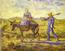 Morning, Going to Work by Vincent van Gogh — hand-painted animal oil painting reproduction on canvas