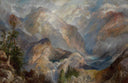 Morning in the Sierras, Nevada by Thomas Moran — valley oil painting wall art, Romanticism