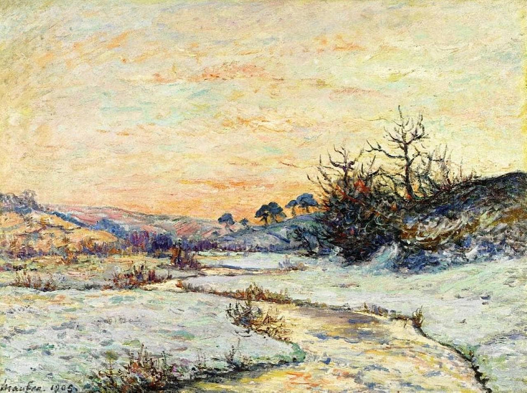 Morning in Winter by Maxime Maufra — hand-painted botanical oil painting reproduction on canvas