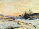 Morning in Winter by Maxime Maufra — winter oil painting wall art, Post Impressionism