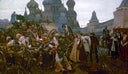 Morning of the Streletsâ (Streltsi) Execution by Vasily Surikov — hand-painted architectural oil painting reproduction on canvas