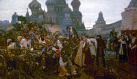 Morning of the Streletsâ (Streltsi) Execution by Vasily Surikov — hand-painted architectural oil painting reproduction on canvas
