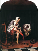 Morning Toilet by Jan Steen — male oil painting wall art, Baroque