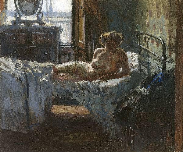 Mornington Crescent nude, contre-jour by Walter Sickert — hand-painted eco oil painting reproduction on canvas