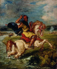 Moroccan Horseman Crossing a Ford