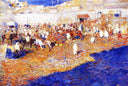 Moroccan Market by Theo van Rysselberghe — urban oil painting wall art, Realism