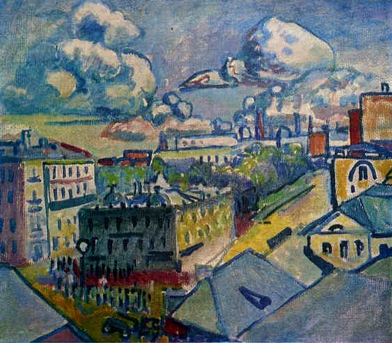 Moscow. Zubovskaya Square. Study. - Wassily Kandinsky