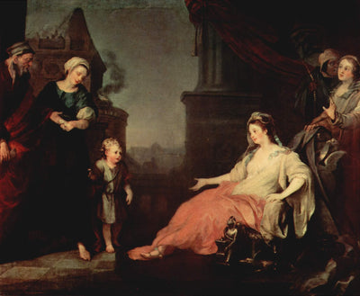Moses Brought Before Pharaoh's Daughter in living room