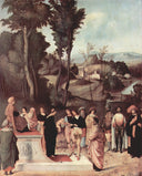 Moses Undergoing Trial by Fire by Giorgione — hand-painted cultural oil painting reproduction on canvas