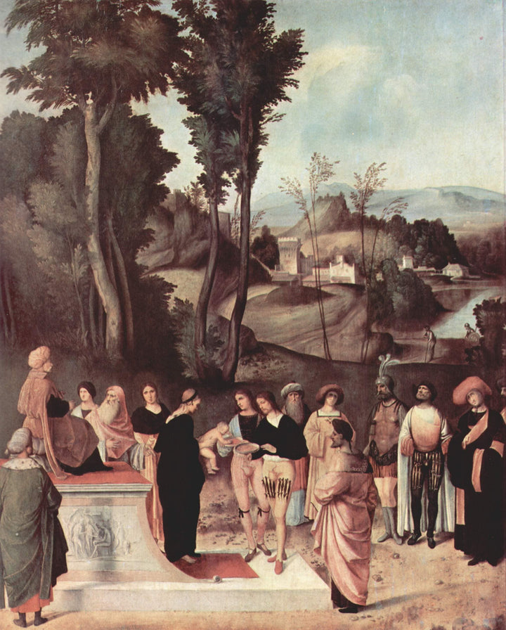 Moses Undergoing Trial by Fire by Giorgione — hand-painted cultural oil painting reproduction on canvas