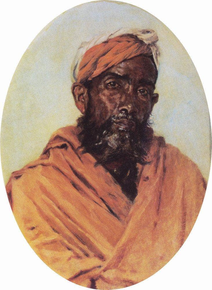 Moslem Servant by Vasily Vereshchagin — hand-painted portrait oil painting reproduction on canvas