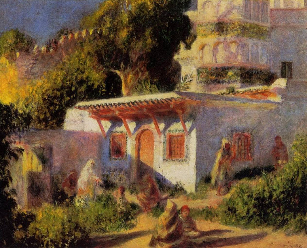 Mosque in Algiers by Pierre-Auguste Renoir — hand-painted architectural oil painting reproduction on canvas